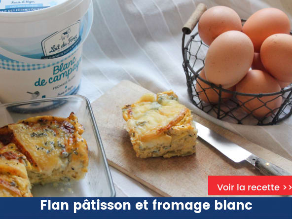 Flan pâtisson et fromage blanc